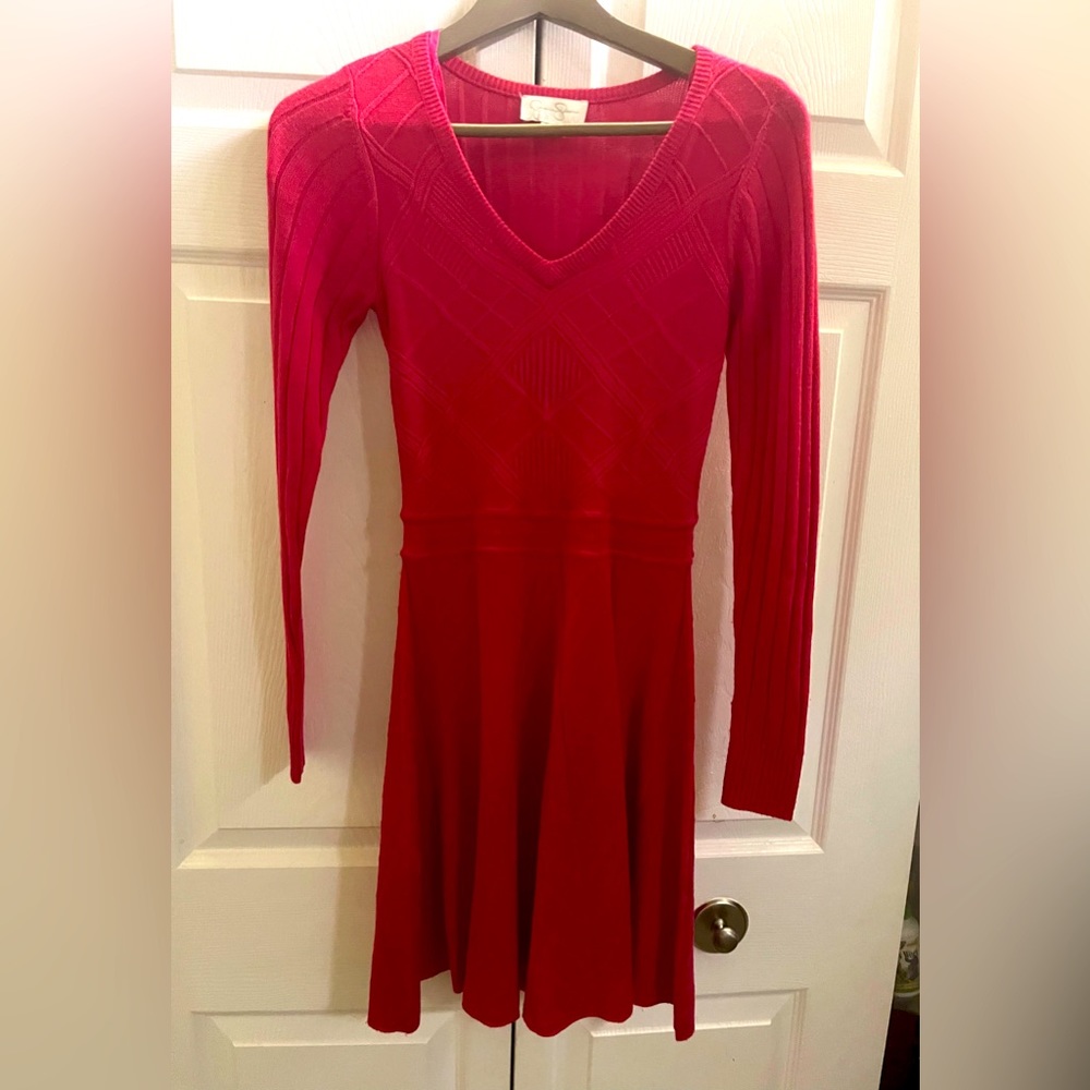 Fuchsia Jessica Simpson sweater dress, size XS